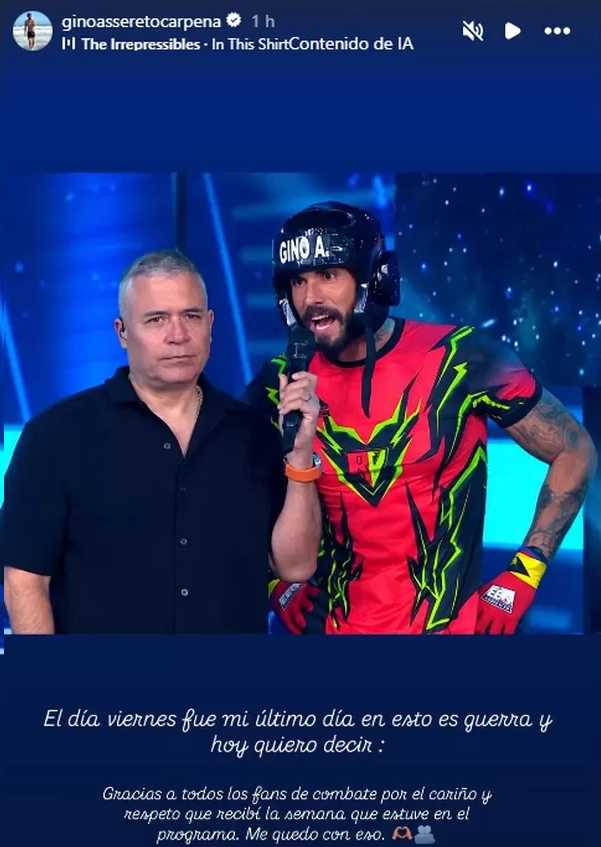 GINO ASSERETO SE DESPIDE DE EEG TRAS TENSO ENFRENTAMIENTO CON MISTER G: “ME QUEDO CON ESO”