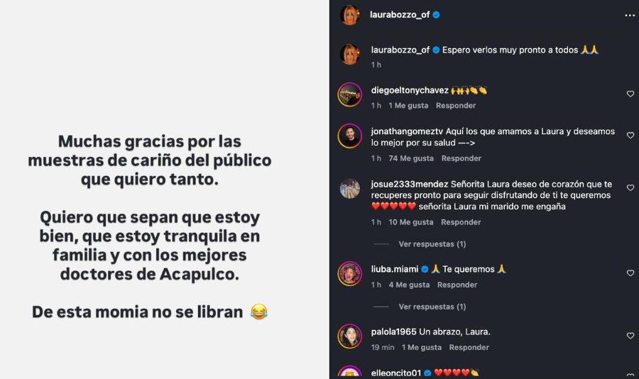 LAURA BOZZO SE PRONUNCIA TRAS REPORTES SOBRE SU SALUD Y TRANQUILIZA A SUS SEGUIDORES: “ESTOY BIEN”
