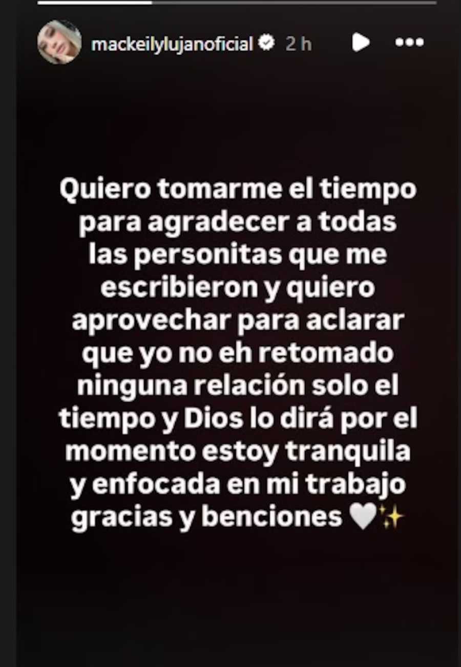 MACKEILY LUJÁN Y DIMAS YSLA NEGARON HABER RETOMADO SU RELACIÓN SENTIMENTAL