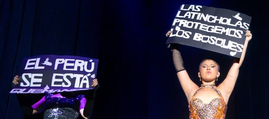 MILENA WARTHON PROTESTA CONTRA INCENDIOS FORESTALES DURANTE SU PRESENTACIÓN EN EL CONCIERTO DE ZAYN MALIK EN LIMA