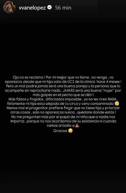 VANESSA LÓPEZ ARREMETE CONTRA ‘TOMATE’ BARRAZA Y SU PROMETIDA Y LO ACUSA DE DEJAR DE LADO A SU HIJA: “FALSOS Y FINGIDOS”